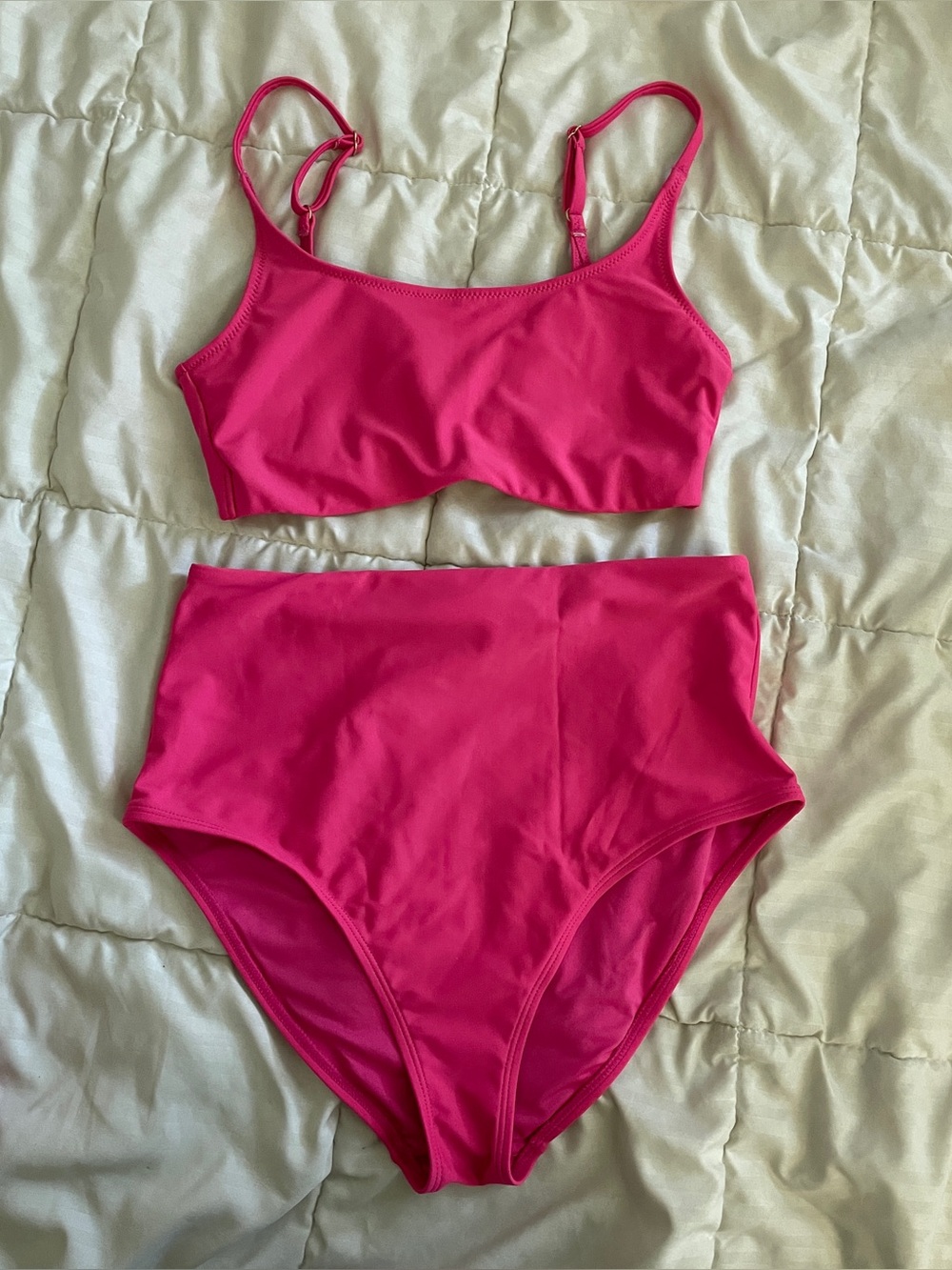 Old Navy Girls Two Piece Bathing Swim Suit High Waist Size 12 *Read Description
